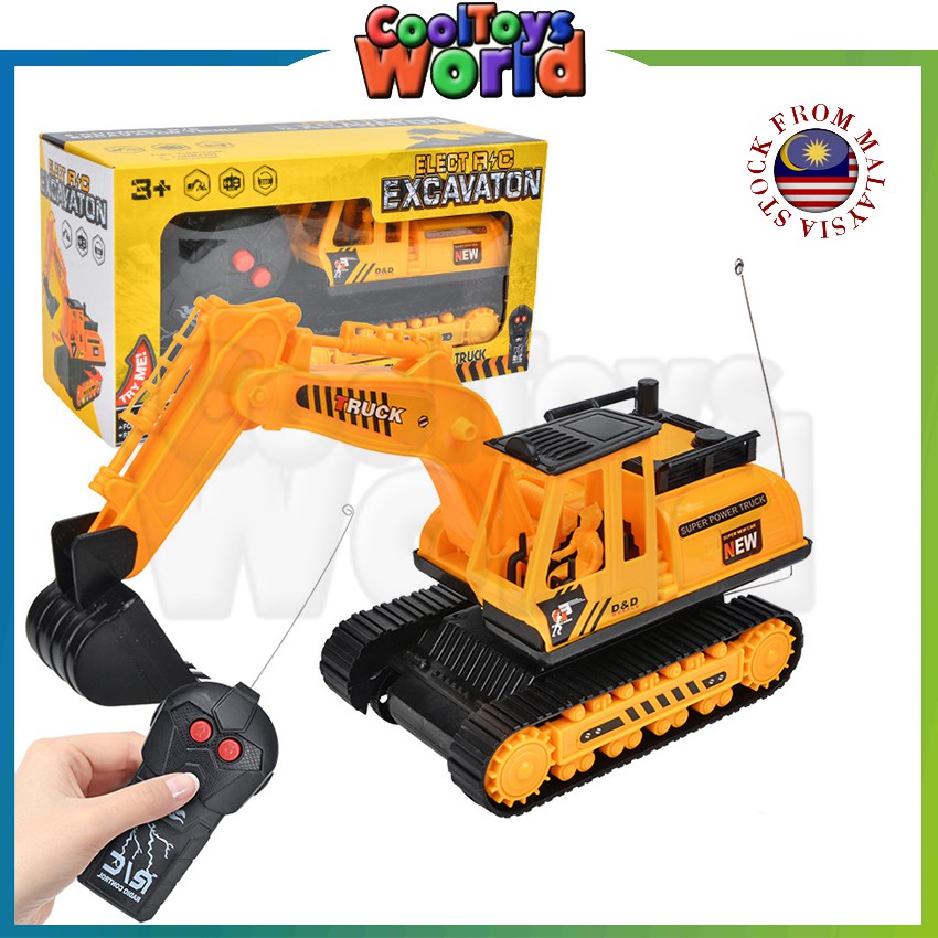 kid toy rc excavator