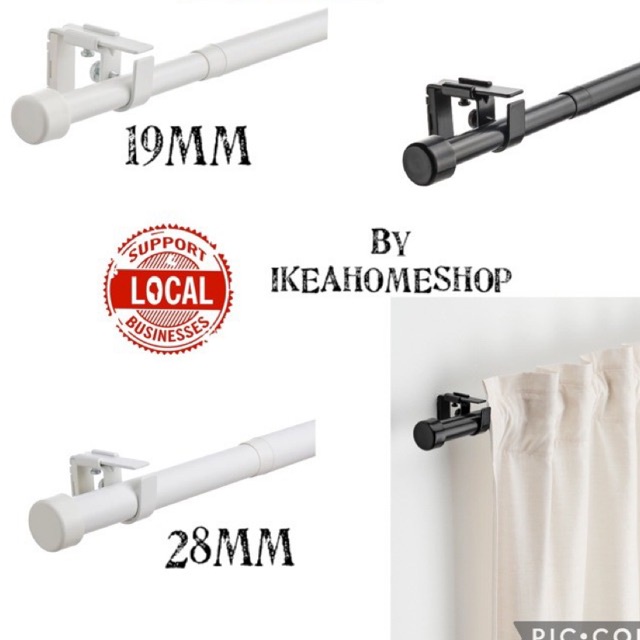 Adjustable Curtain Rod Complete Set Batang Rod Langsir Boleh Laras Adjustable Rod 120 210cm Bekrafta Besi Rod