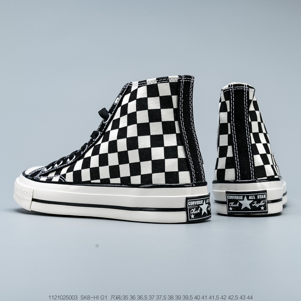 checkerboard chuck taylors
