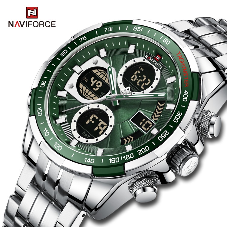 NAVIFORCE 9197 Top Brand Men's Executive Waterproof Stainless Steel Watch Bracelet