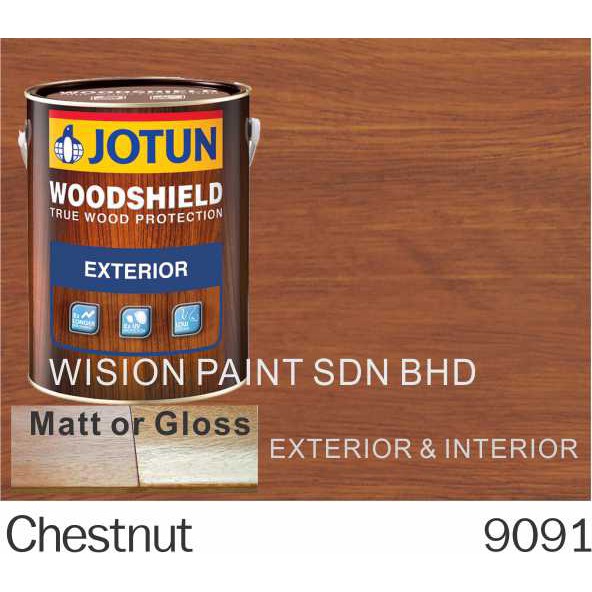 9091 CHESTNUT ( 5L ) JOTUN WOODSHIELD EXTERIOR & INTERIOR TIMBER FINISH