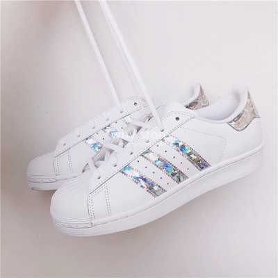 Original ADIDAS SUPERSTAR Dazzle colour mirror Women's sandals Running Shoes  | Shopee Malaysia