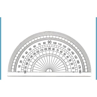 Transparent 180 Degree Protractor Ruler / Semi Circle Measuring Angles ...