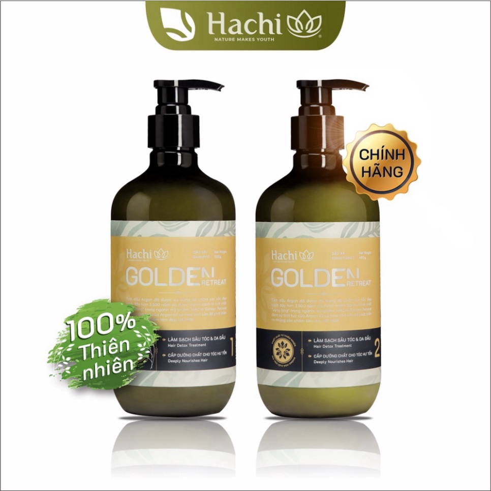 Hachi VIETNAM Goldenretreat Premium Shampoo 500g Yellow argan Shampoo