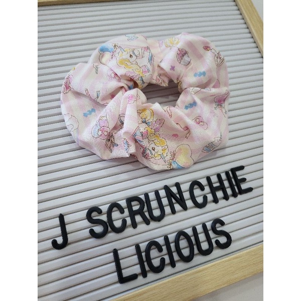 Scrunchie : Pink Unicorn S/M Size - Hair Tie Fashion