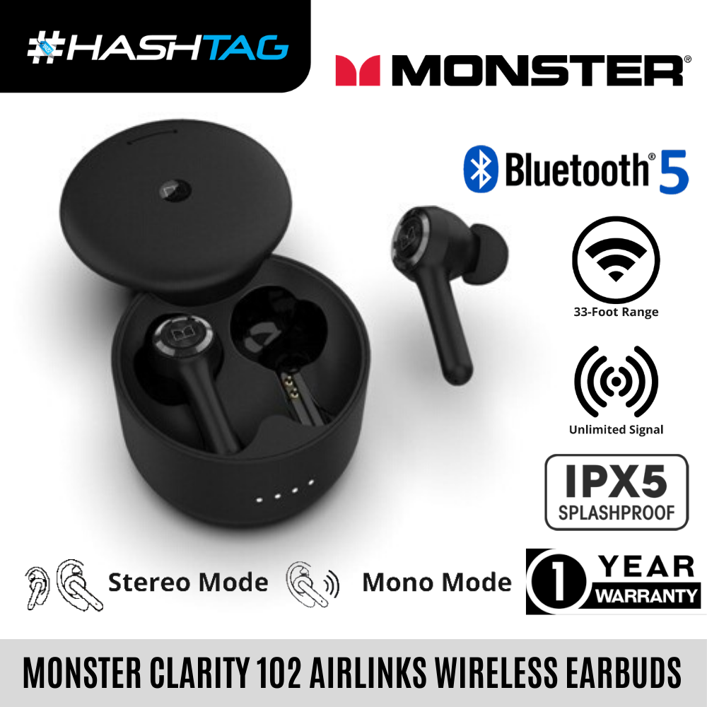 monster clarity 102 airlinks wireless earbuds