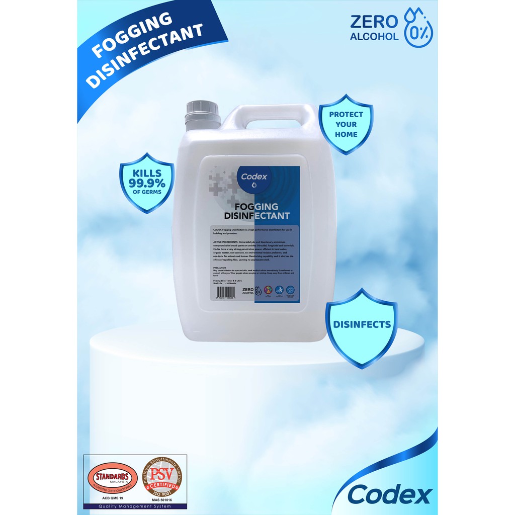 CODEX Fogging Disinfectant with KKM NOT210603942K [READY STOCK