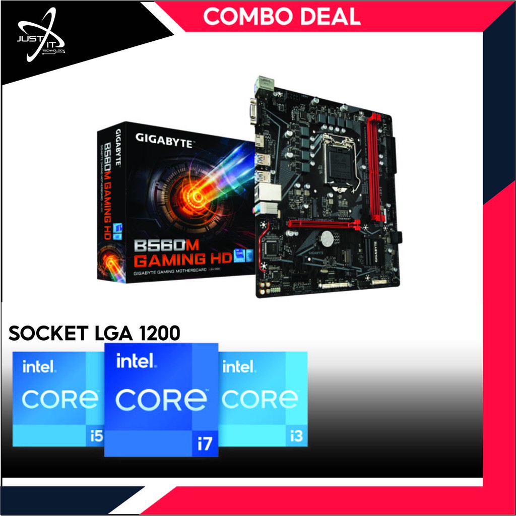 GIGABYTE B560M GAMING HD INTEL LGA1200 MOTHERBOARD + INTEL I310100F/I3
