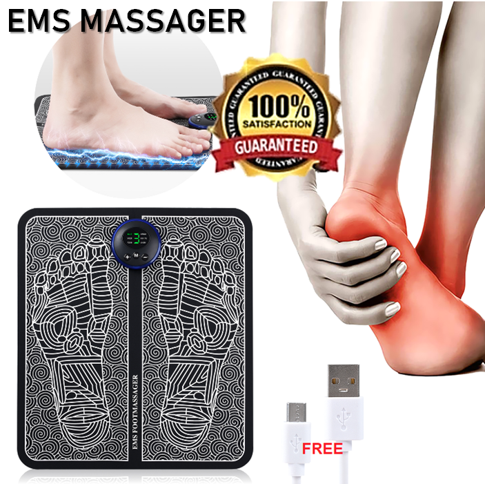 EMS Electric Foot Massager Muscle Stimulator Vibrator Pulse Vibration Relaxation Feet Mat Physiotherapy Machine