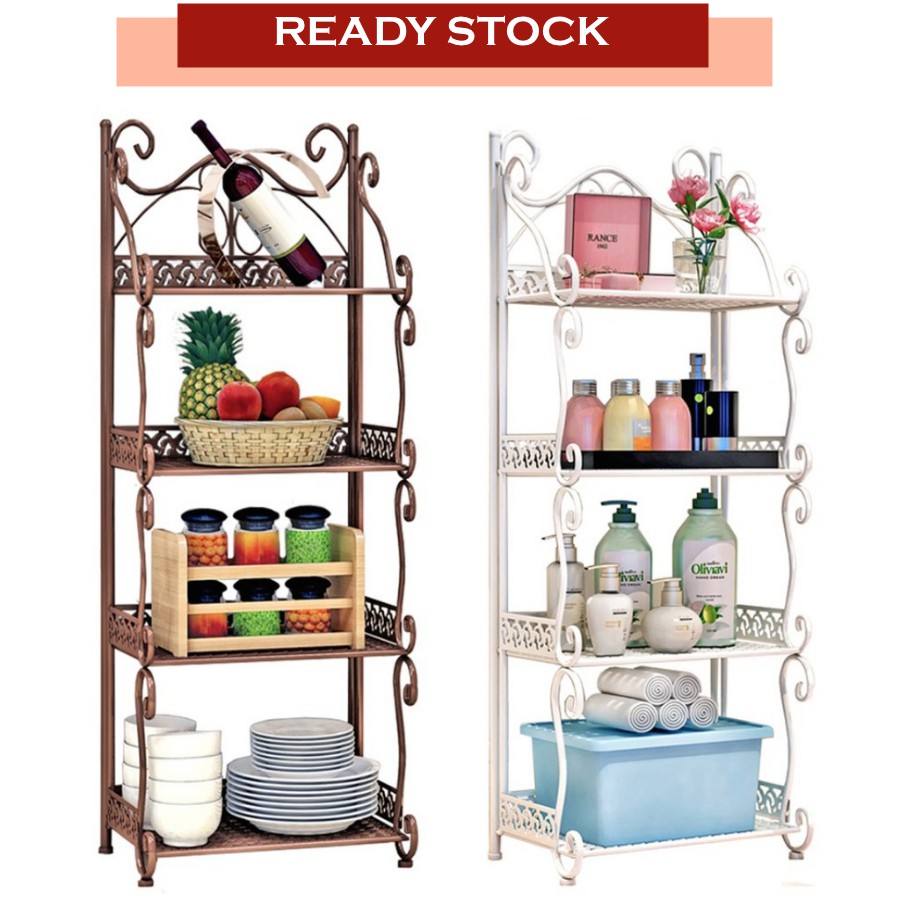 European Style 4 Tiers Kitchen Rack Multifunctional 