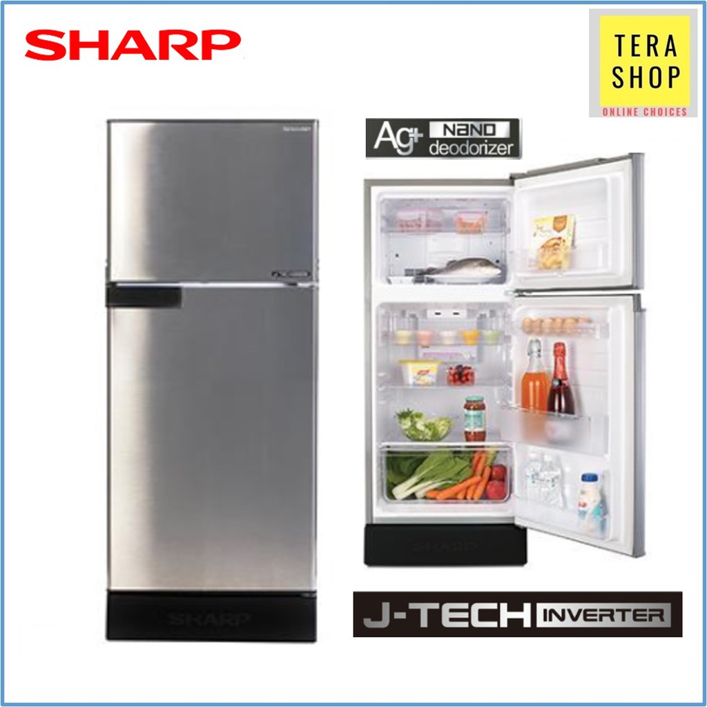 Sharp SJ189MS 170L JTech Inverter 2 Door Fridge Refrigerator Peti