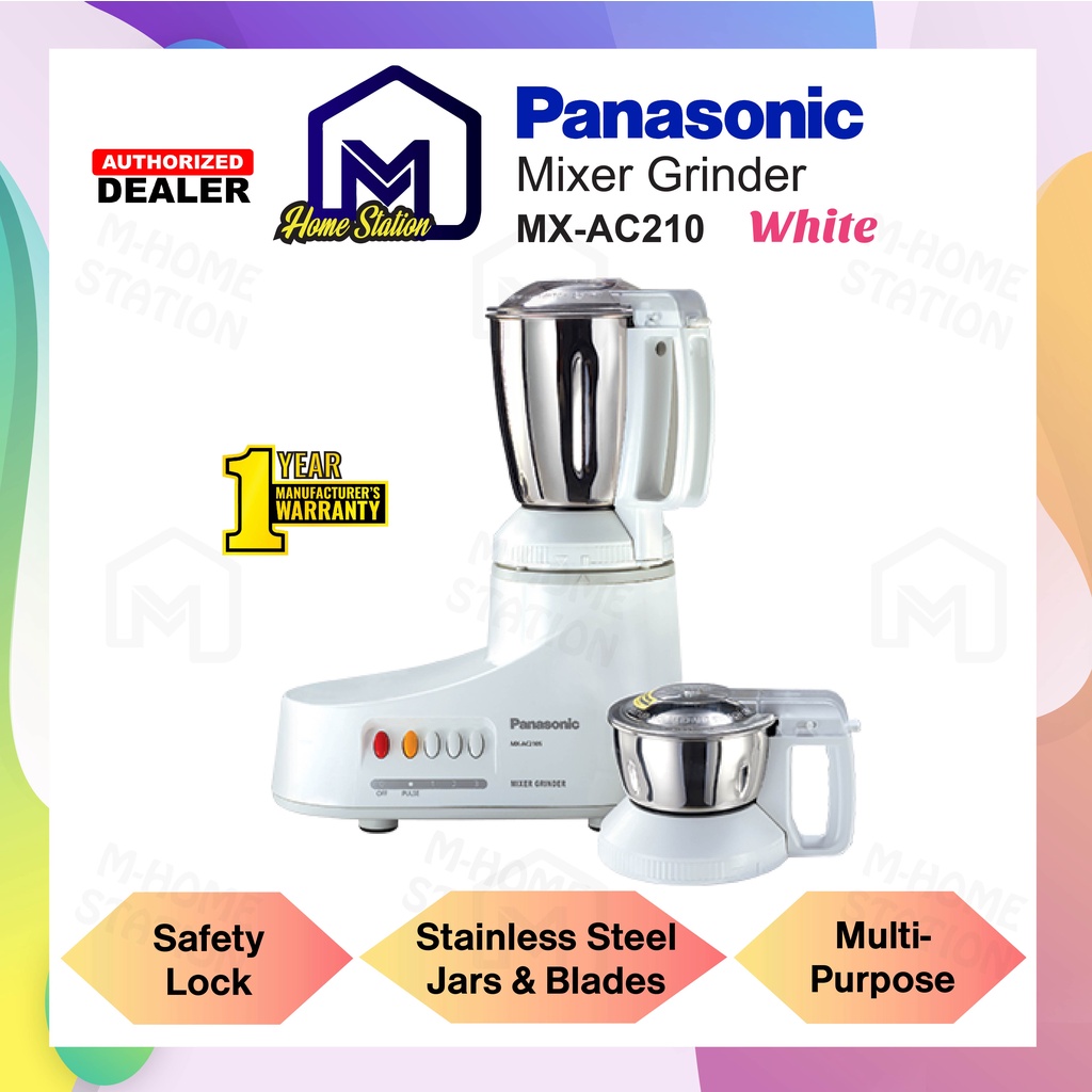 Panasonic Food Processor Mixer Grinder 1000W Stainless Steel Jar MX