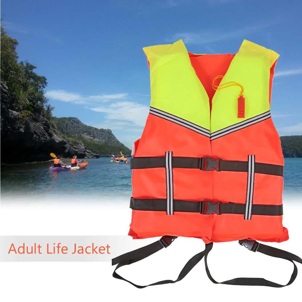 Adult Lifesaving Life Jacket Buoyancy Aid Boating Surfing Work Vest ...