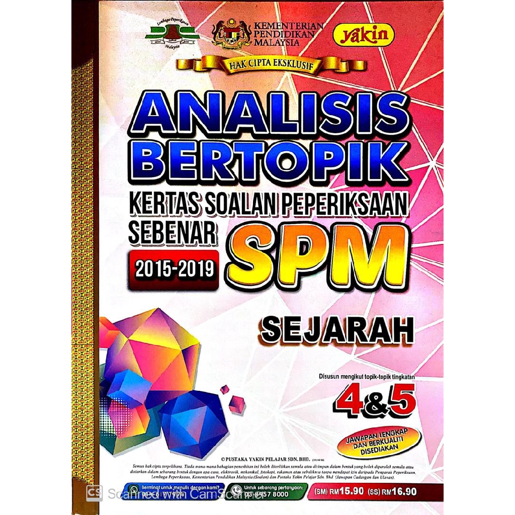 Analisis Soalan Sejarah Spm 2016