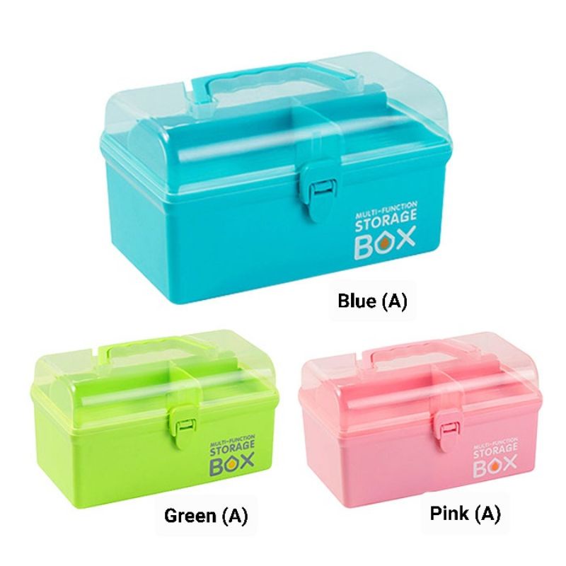 Double Layer Large Capacity Home Family Medicine Medical Care Portable Storage Box bekas ubat kotak organizer HM422 L118