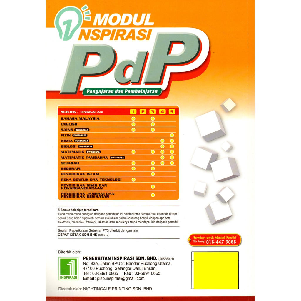 Myb Buku Latihan Modul Inspirasi Pdp Pengajaran Dan Pembelajaran Tingkatan 5 Matematik Tambahan Inspirasi Shopee Malaysia