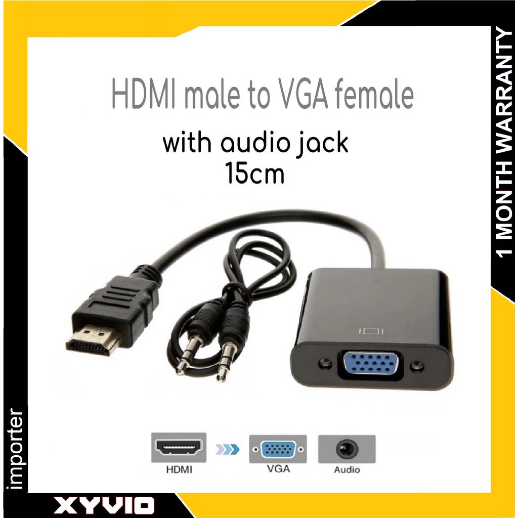 HDMI to VGA Converter 1080P HD with Audio Jack & Video Adapter ( HDMI ...