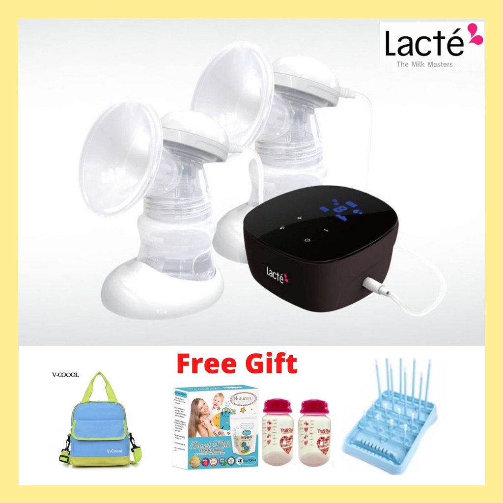 Lacte Duet Omnia Rechargeable Electric Breast Pump + Free Grift