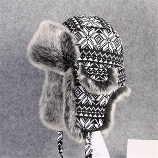 fur hat with flaps