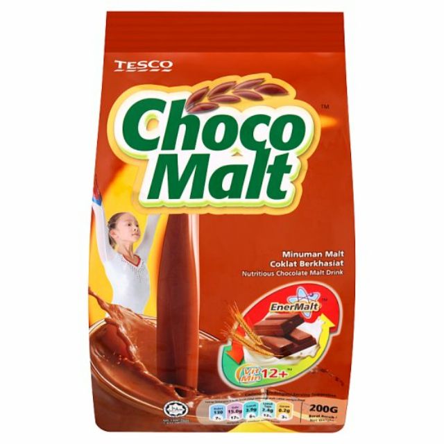 TESCO CHOCO MALT NUTRITIOUS CHOCOLATE MILK DRINK 200GRAM Shopee Malaysia