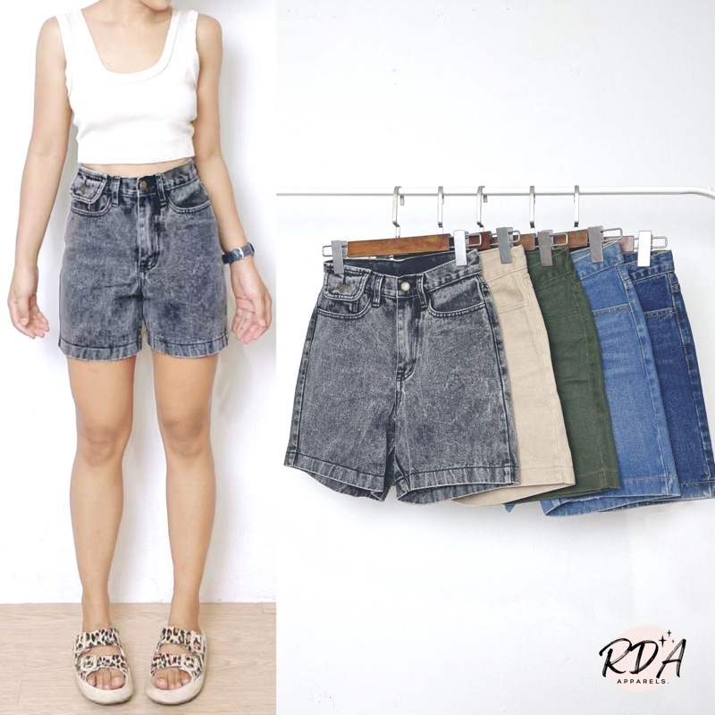 Mini Pocket short jeans, 3-leg legs, total 5 colors, size S-6XL, Biker shape, beautiful shape, not very short, high waist, no stretch fabric.