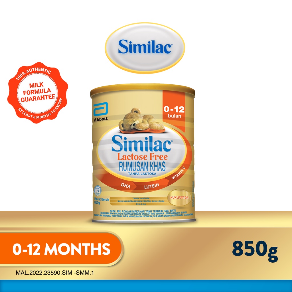 Similac Lactose Free (850g) Shopee Malaysia
