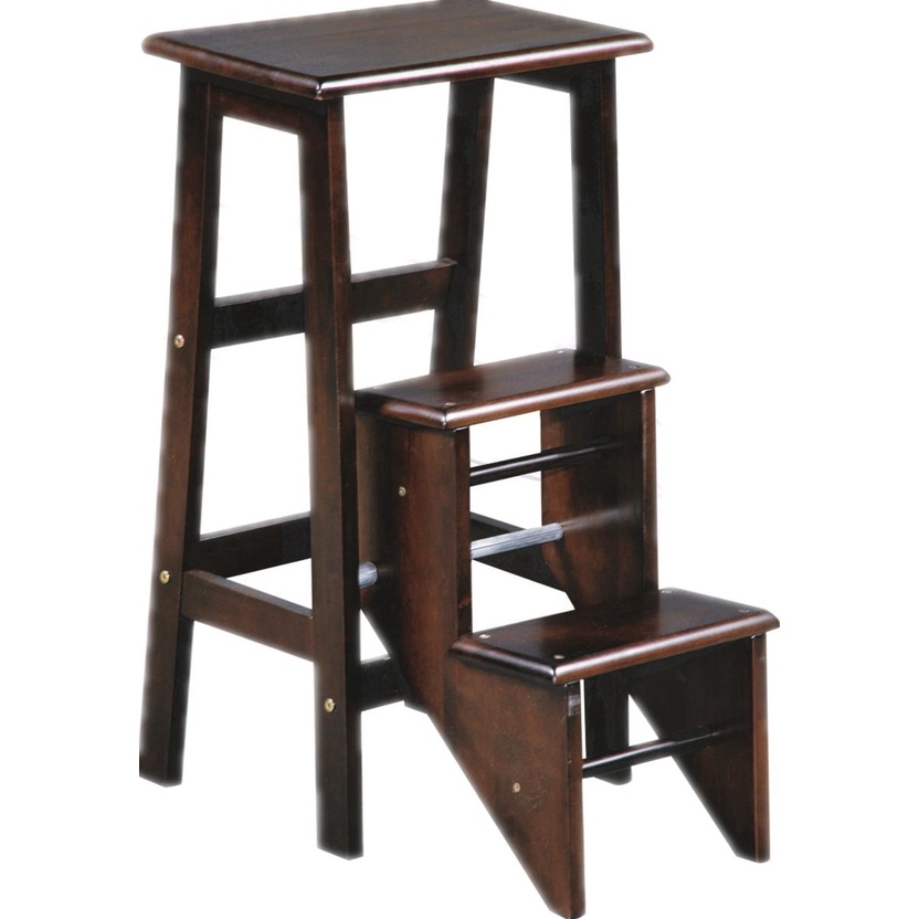 Rubberwood 3 Step Stool, Foldable Wooden Ladder, Tangga Kayu Lipat, Tangga Kecil, Kitchen Ladder