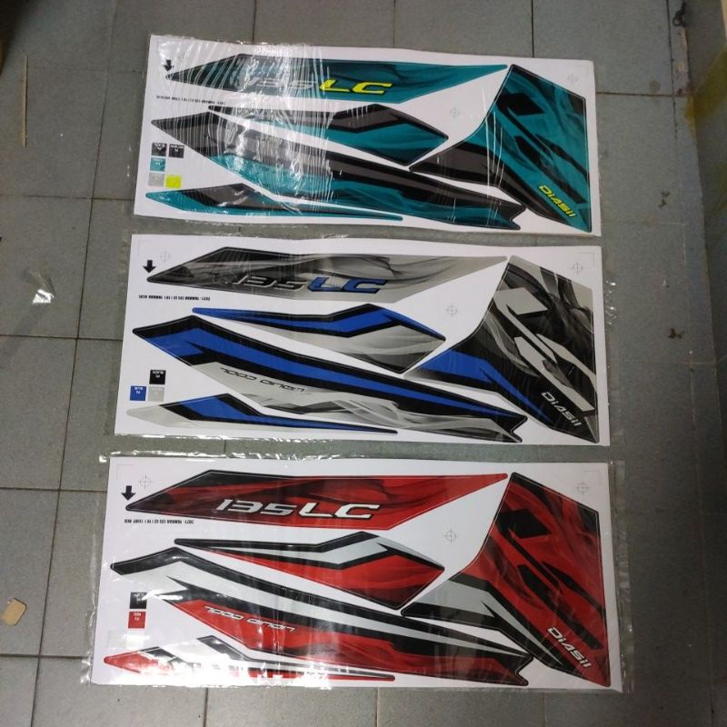 Stiker sticker body stripe cover set (19) yamaha lc135v7 lc135 v7 (v6 ...