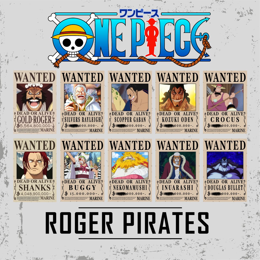 Poster Bounty One Piece Roger Crew Shopee Malaysia