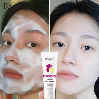【Ready stock】RtopR Vitamin C Cleanser Acne Treatment Facial Wash Anti Pimple Oil Control Skin Care Face Cream Foam Effective Whitening Moisturizing Brightening 40g