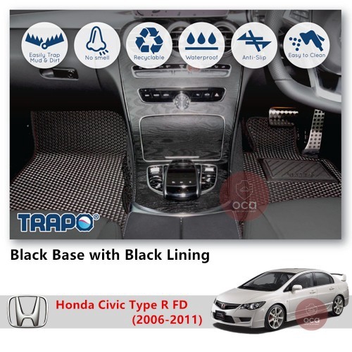 Trapo Customize Car Floor Mat For Honda Civic Type R Fd 2006 2011