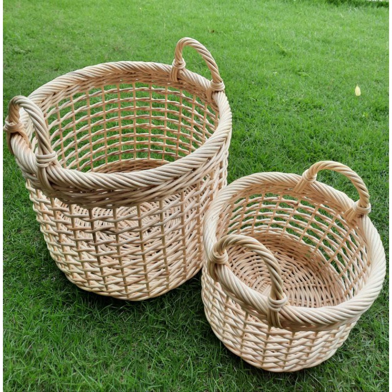 Rattan Basket/Laundry Basket Set Shopee Malaysia