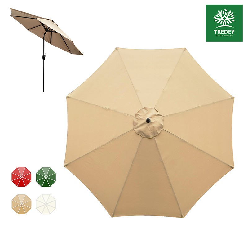 Tredey 2 7m Patio Parasol Umbrella Replacement Top Canopy For 8 Ribs W Tilt Outdoor Umbrella Shopee Malaysia