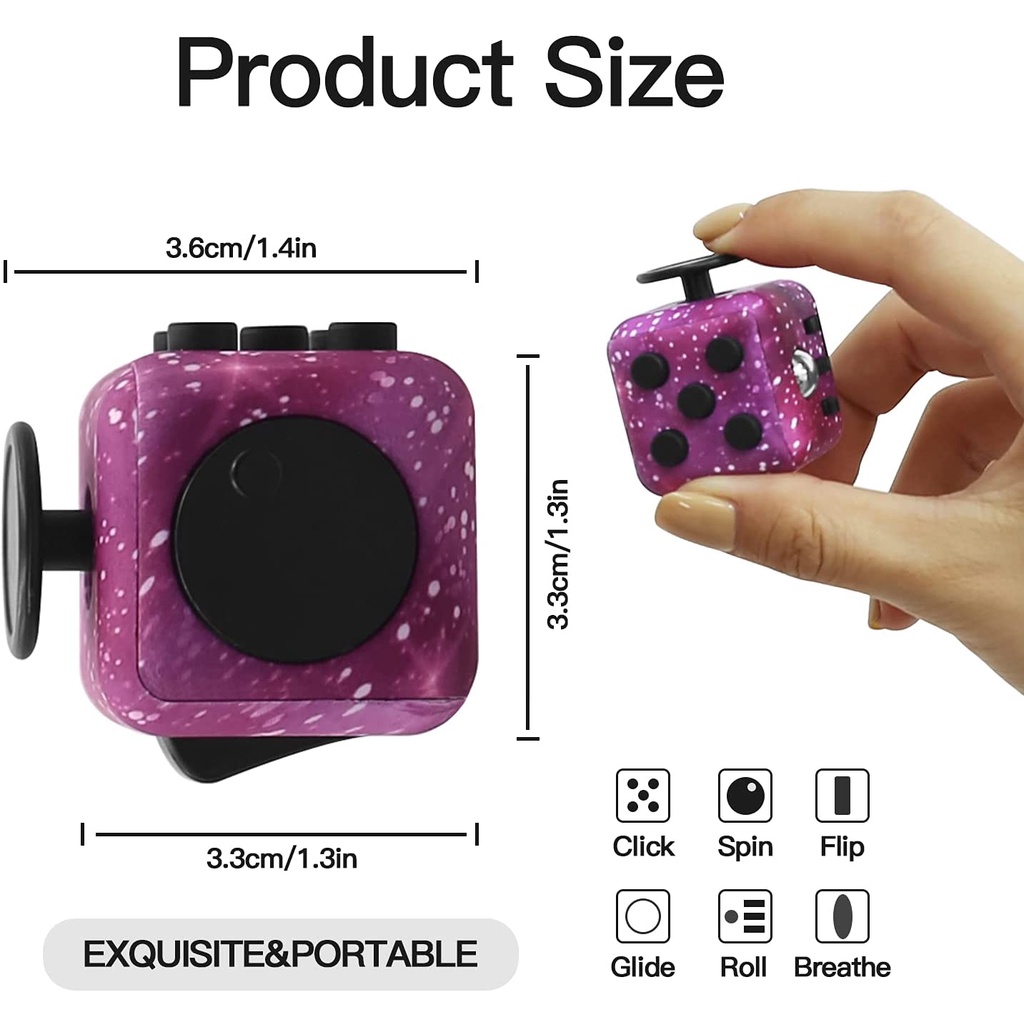 Galaxy Fidget Cube Spinner Toy With Click Ball Anti Anxiety Anti Stress Fidget Toys For Children Adult Stress Reliever Cubes Adhd Shopee Malaysia