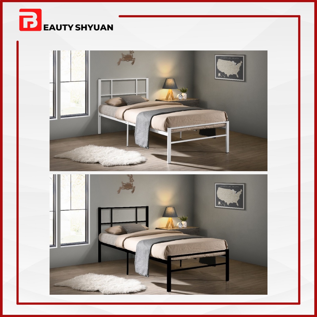 GINA Metal Single Size Bed Frame Single Bed Frame Metal Bed Frame ...