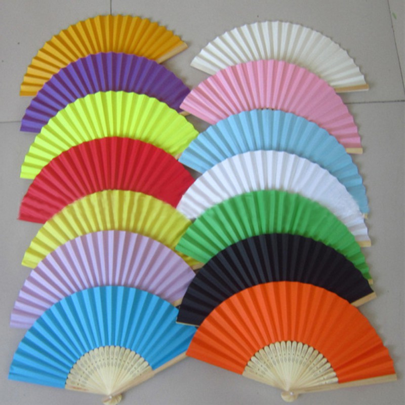 Kipas Lipat Kecil Chinese Folding Bamboo Paper Fan Blank Paper Hand Fan Pocket Handheld Fan 中国竹扇 Kipas Tangan Cina