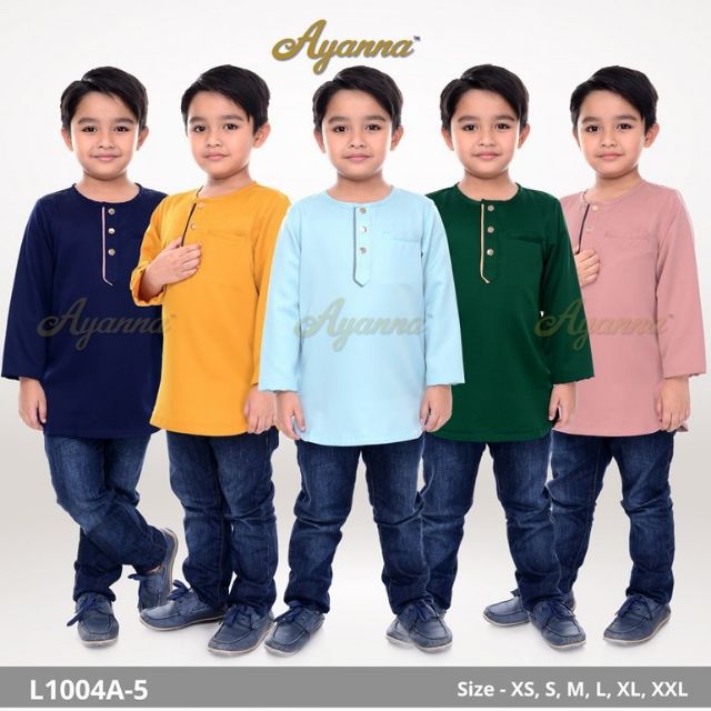 Kurta Budak Kurta Kanak Kanak Adha L1004a 5 Xs 2xl Ayanna Shopee Malaysia