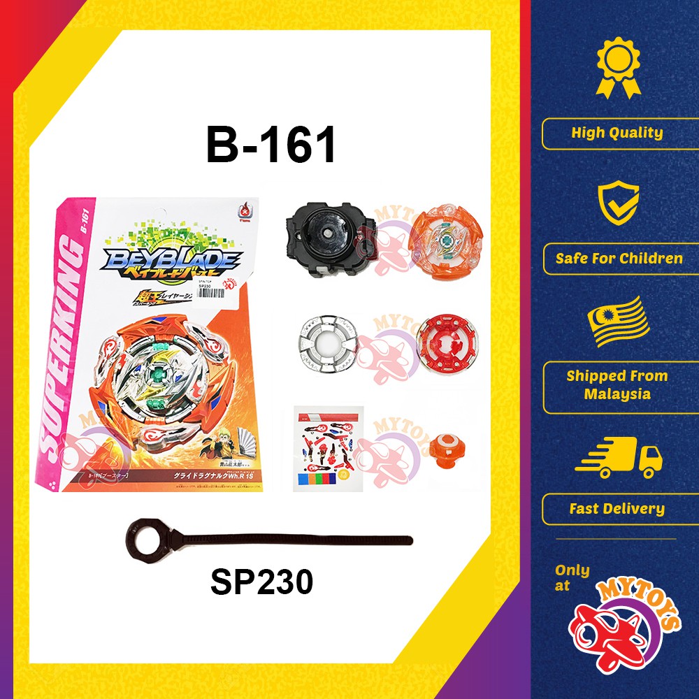 Beyblade Burst Sparking B161 Glide Ragnaruk.Wh.R 1S / Superking B-161 ...