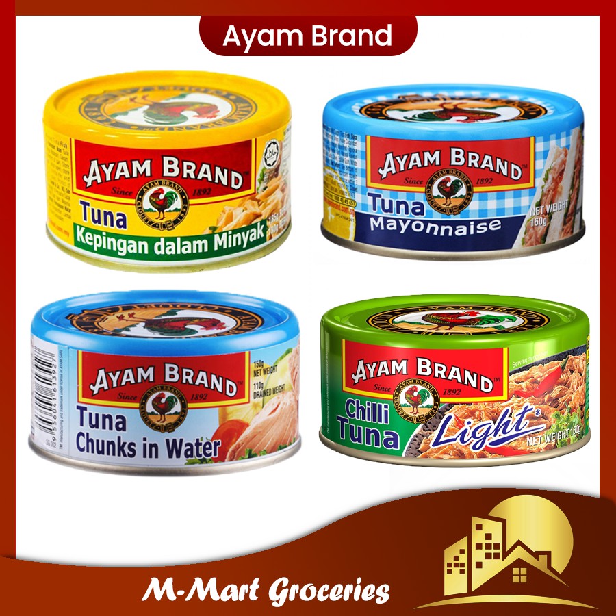 Ayam Brand Tuna ( Chili Tuna / Mayonnaise Tuna / Chunks in Water Tuna / Kepingan Dalam Minyak