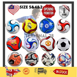 🧨HOT DEALS 🧨EX-STOCK  NIKE ADIDAS Bola sepak  Football Futsal Soccer Size 5&4&2 Manchester United, Chelsea, Barcelona