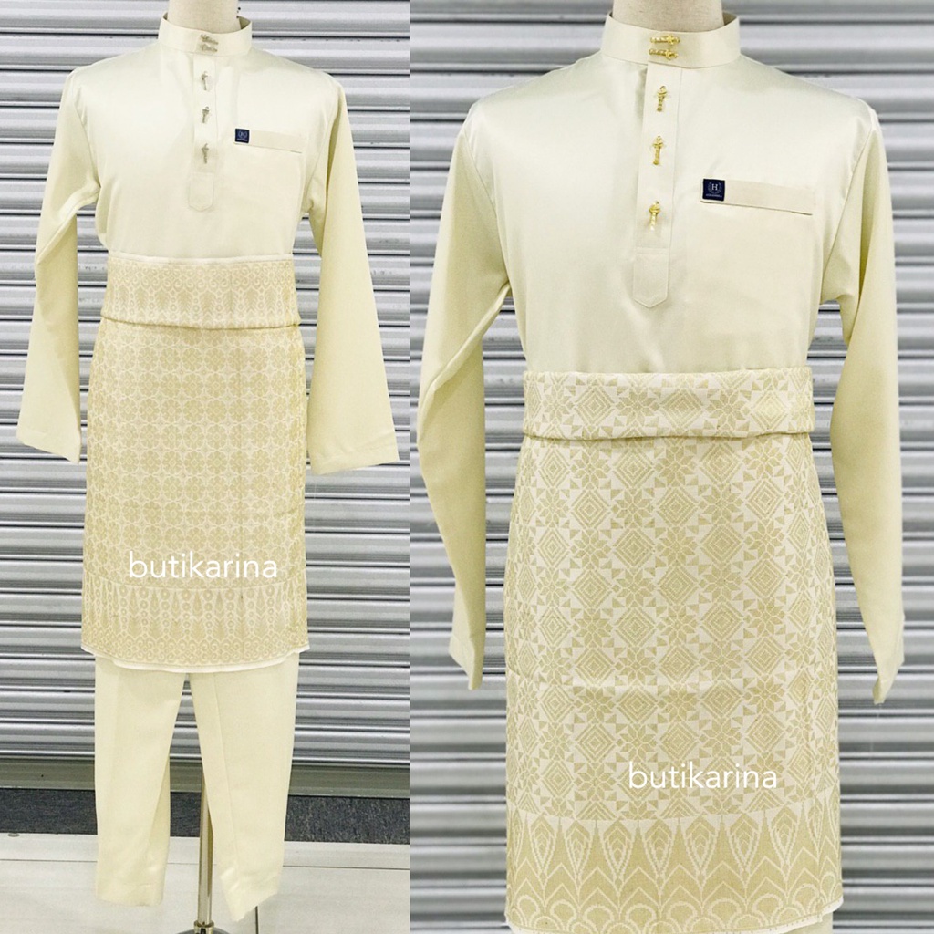 Baju Melayu Nikah Cream