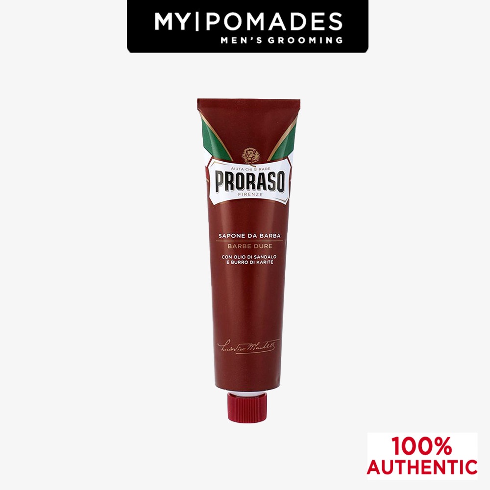 Proraso Red Shaving Cream in a Tube 150ml Sandalwood Oil & Shea