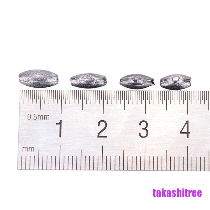 Multi Purpose *takashitree* 100pcs olive shape lead sinkers pure making fishing Durable Have - Image 3