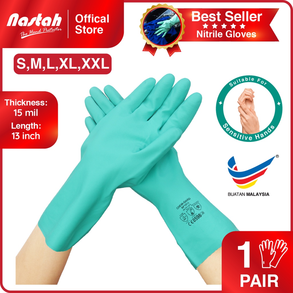 Kitchen Gloves Tangan Eczema Glove Green Color Sensitive Skin Chemical
