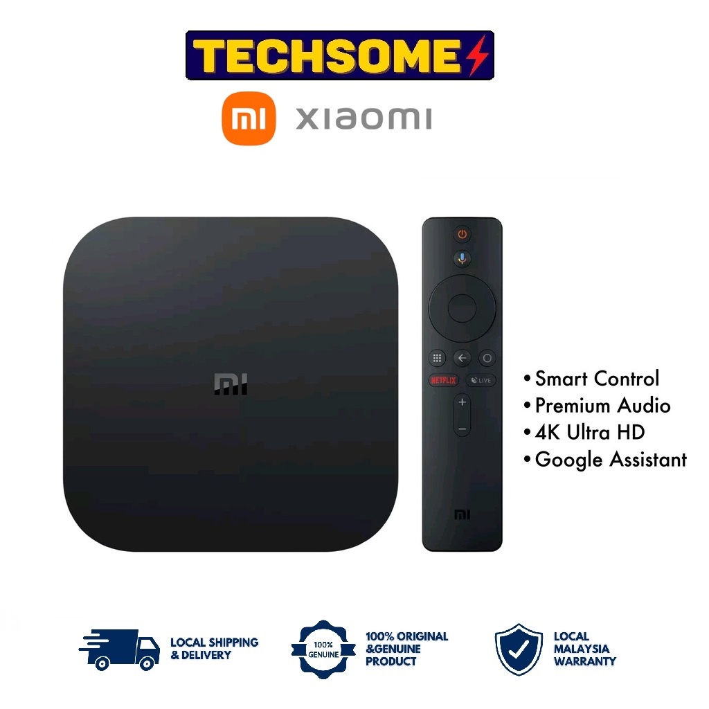 XIaomi Mi Box S 4K HDR Android TV Box With Google Assistant Media