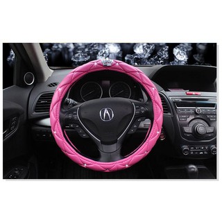 Pink Series Car Seat Belt Pad Short Plush Crown Style Car 