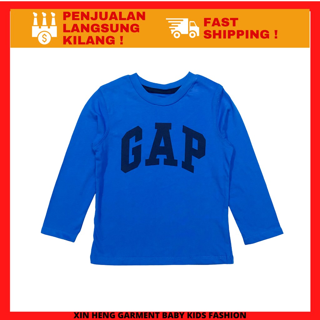 Baby Gap 1-3y Kids Baby Boy Long Sleeve Clothes Cotton Shirt Top Jacket  Baju Lengan Panjang Budak Lelaki Jaket Blue GAP | Shopee Malaysia