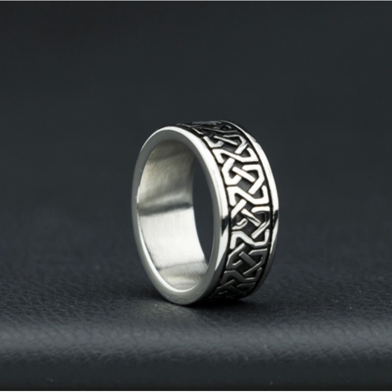 Cobalt Chrome Celtic Wedding Mens Ring Celtic Knot Custom Made