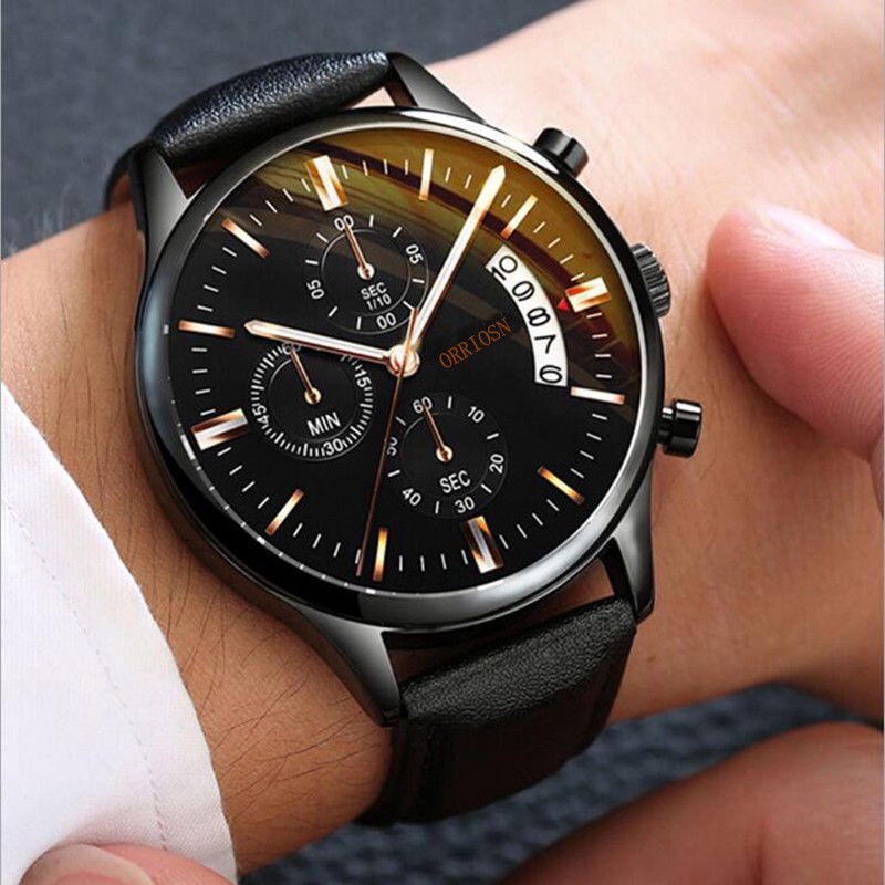 guys leather watches