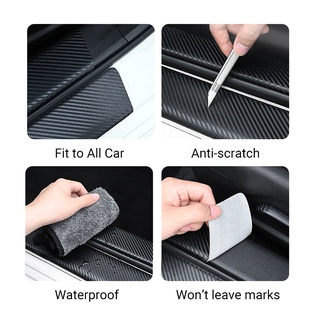 Honda Logo Car Door Step Sill Sticker Anti Scratch Styling Carbon Black ...